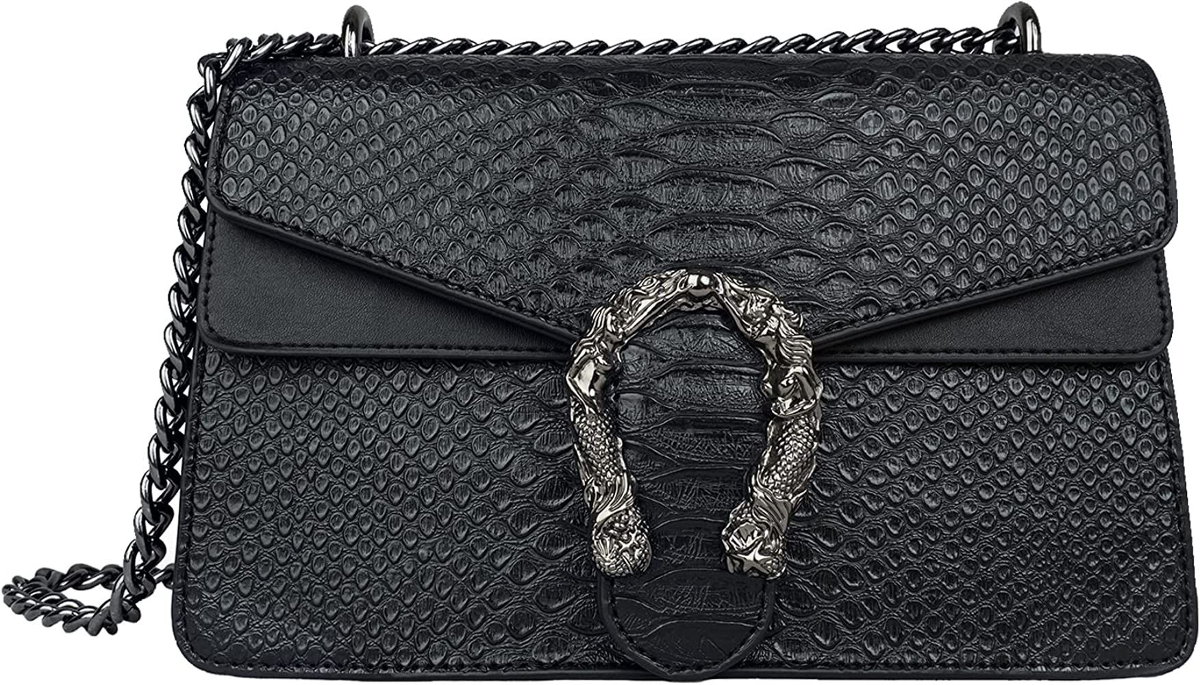 JBB Crossbody Bags For Women Snake Print Clutch Purses Cross Body Evening Handbag Chain Strap Should | Amazon (US)