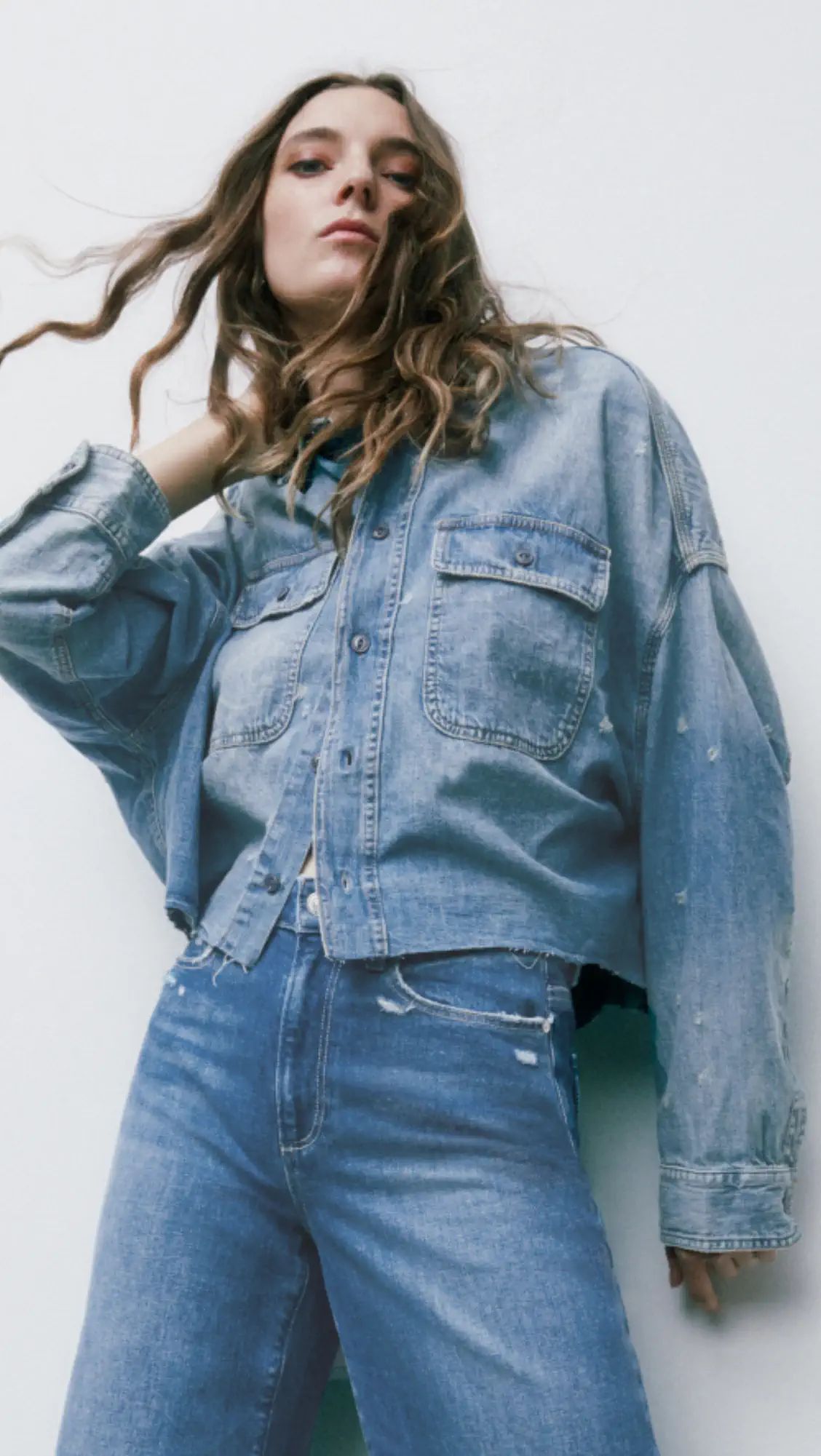 R13 Cropped Denim Shirt | Shopbop | Shopbop