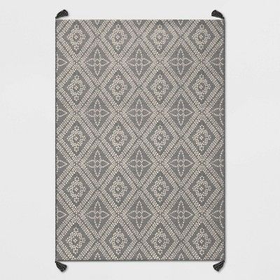 Diamond Tasseled Outdoor Rug - Threshold™ | Target