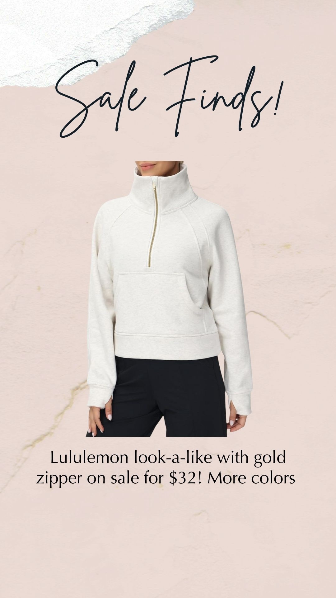 Lululemon dupe pullover on sale! 

#LTKfitnessgoals #LTKGiftGuide #LTKSaleAlert