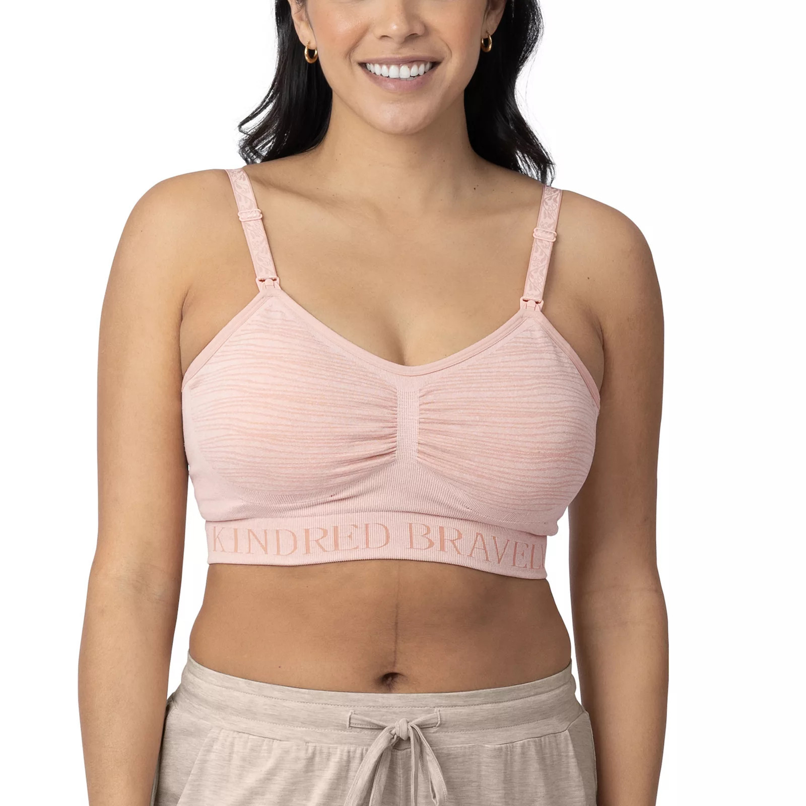 Maternity Plus Size Kindred Bravely Sublime Hands-Free Pumping Nursing Bra, Women's, Size: 2XL B-D, Pink | Kohl's