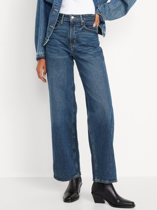 Extra High-Waisted Sky-Hi Wide-Leg Jeans | Old Navy (US)
