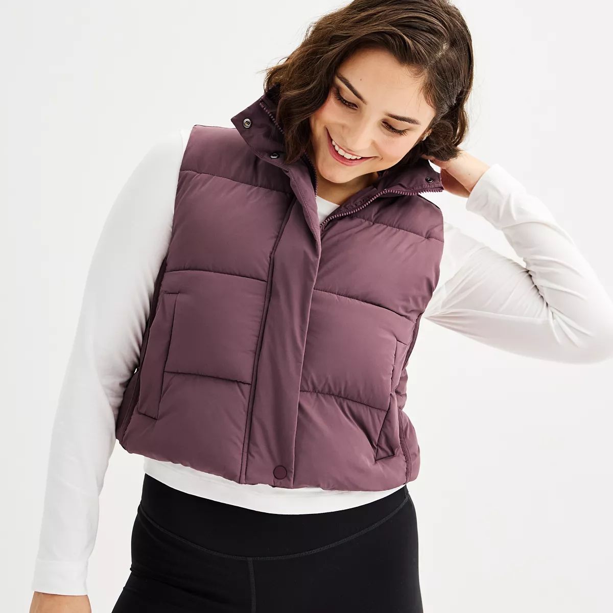 Women's FLX Cropped Puffer Vest | Kohl's