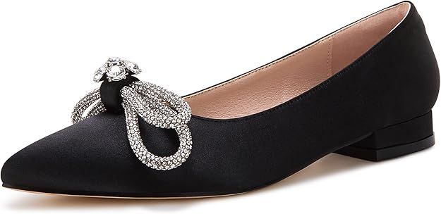 VETASTE Women's Ballet Flats Double Bow Pointed Toe Casual Comfortable Slip on Flat Ballerina Sho... | Amazon (US)