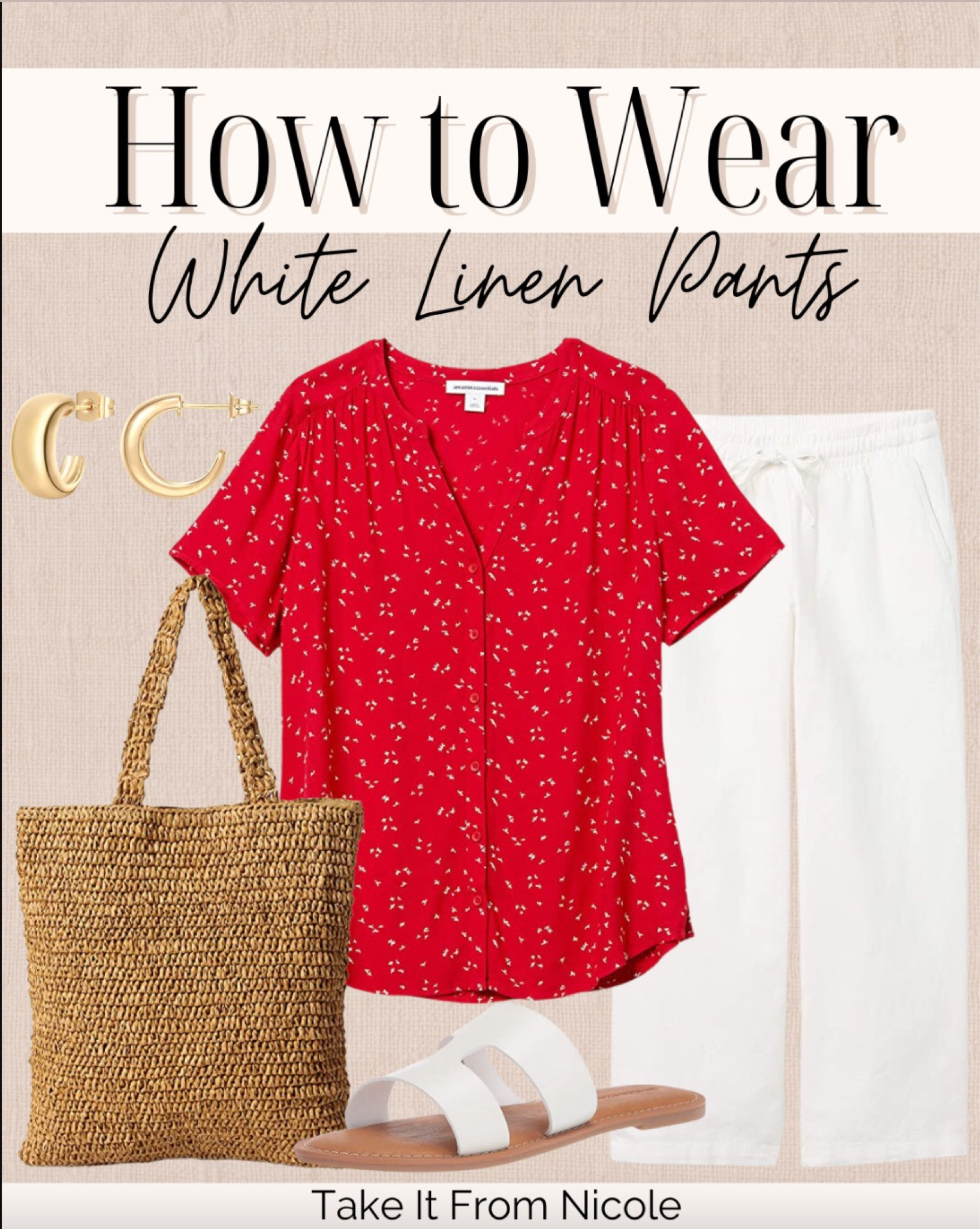 What to Wear With White Linen Pants - Take It From Nicole