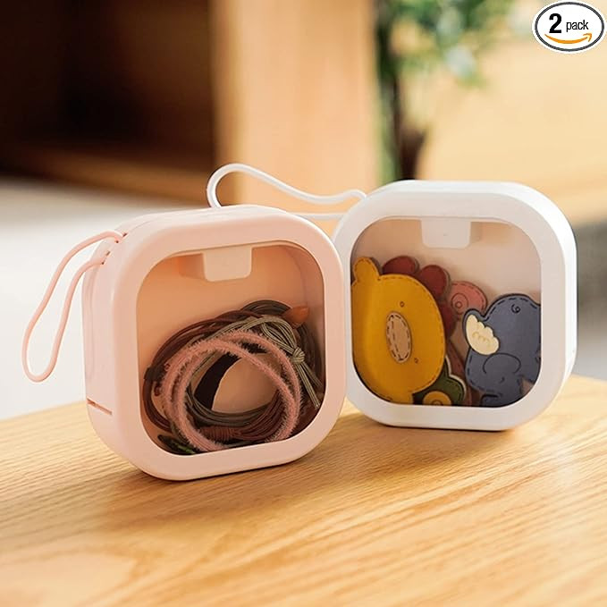 REVAXUP 2pcs Hair Tie Organizer,Small Portable Hair Tie Holder Organizer Can Be Stackable Or Hung... | Amazon (US)