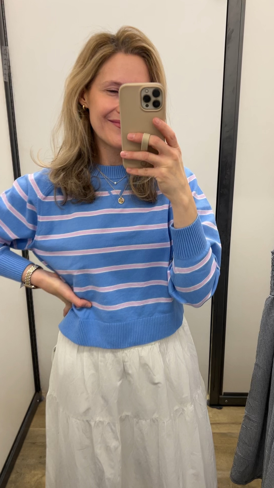 This was my favrotie find at old navy this week! Supersoft lightweight sweater in the prettiest stripe! I’m wearing a medium. #oldnavy

#LTKOver40