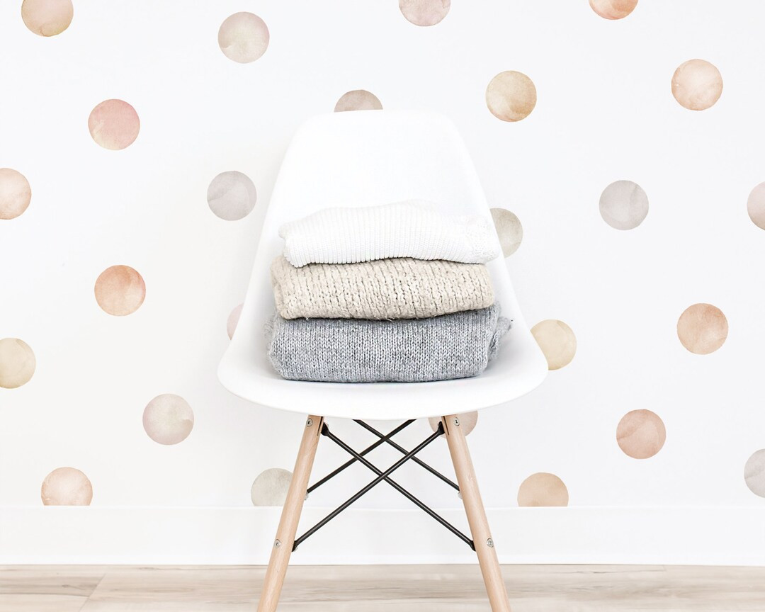 Watercolor Polka Dot Decals Removable Reusable Wall - Etsy | Etsy (US)