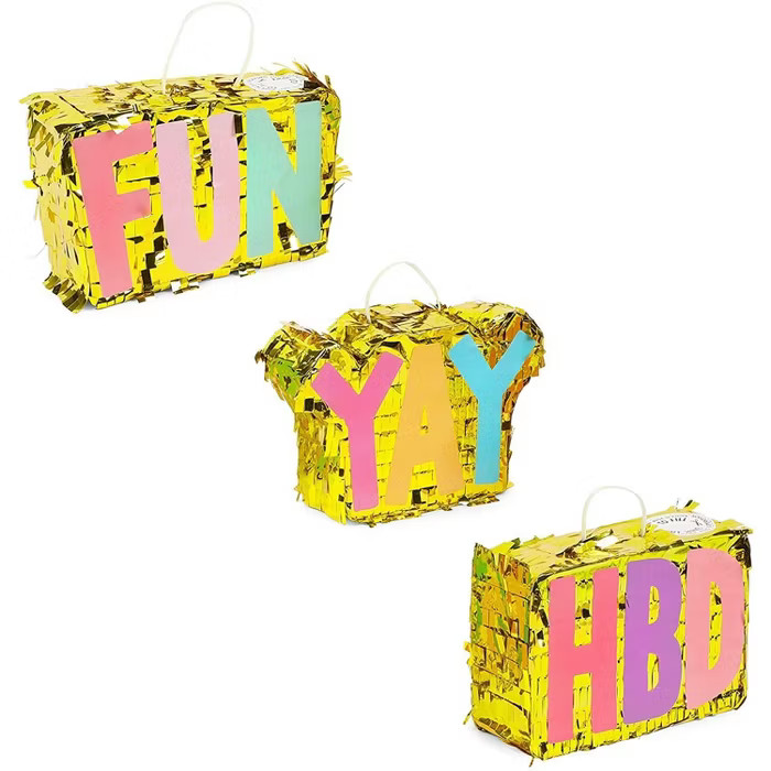 Mini Birthday Pinatas, YAY, HBD, FUN Design (3 Pack) | Target