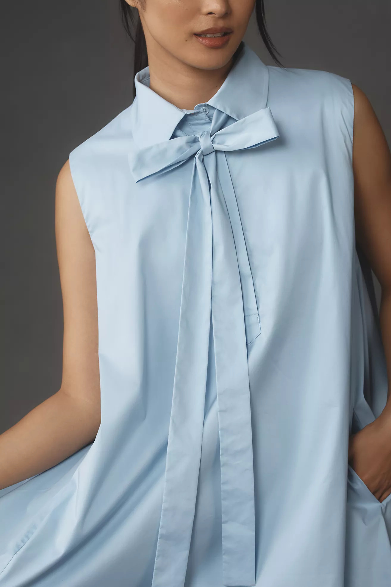 English Factory Sleeveless Bow Mini Shift Dress | Anthropologie (US)