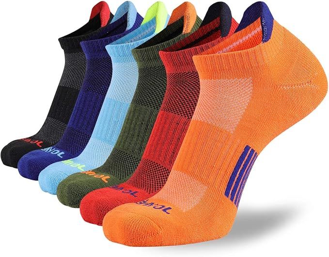 JOYNÉE Men’s Athletic Socks Low Cut Cushion Running Socks Breathable Comfort for Sports 6 Pack | Amazon (US)