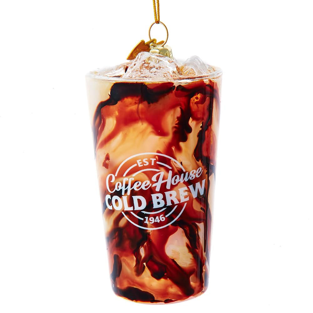 Kurt Adler Noble Gems Glass Ice Cold Brew Coffee Ornament | Amazon (US)
