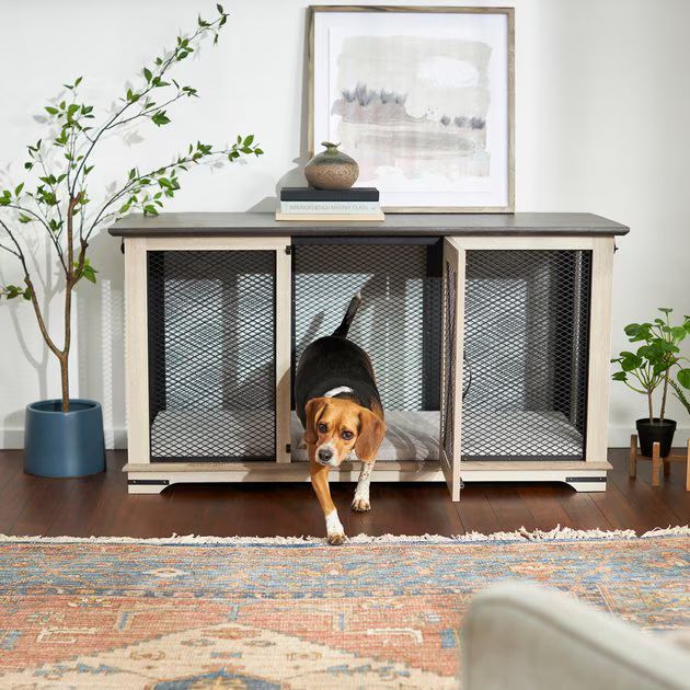 FRISCO "Denver" Dog Crate Credenza & Mat Kit - Chewy.com | Chewy.com