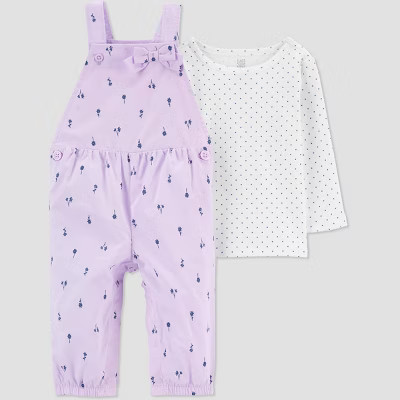 Baby Girls' Floral Overalls - Just One You® made by carter's Lavender | Target