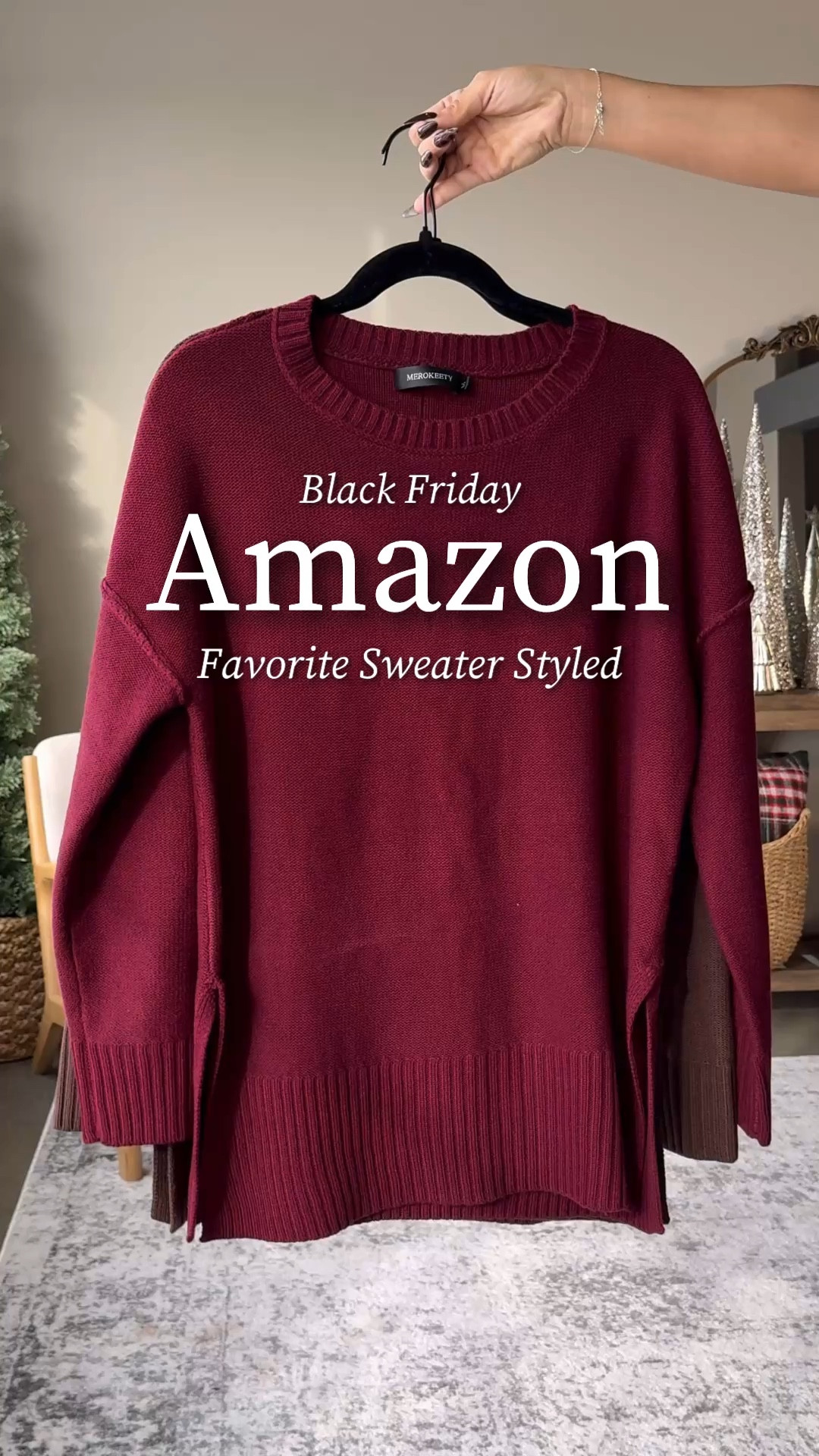 Amazon Early Black Friday Deals are here! 
Sweater- medium 
Jeans - size 26 
Skirt - small 
Faux leather leggings- small 

#LTKWatchNow #LTKU #LTKSaleAlert