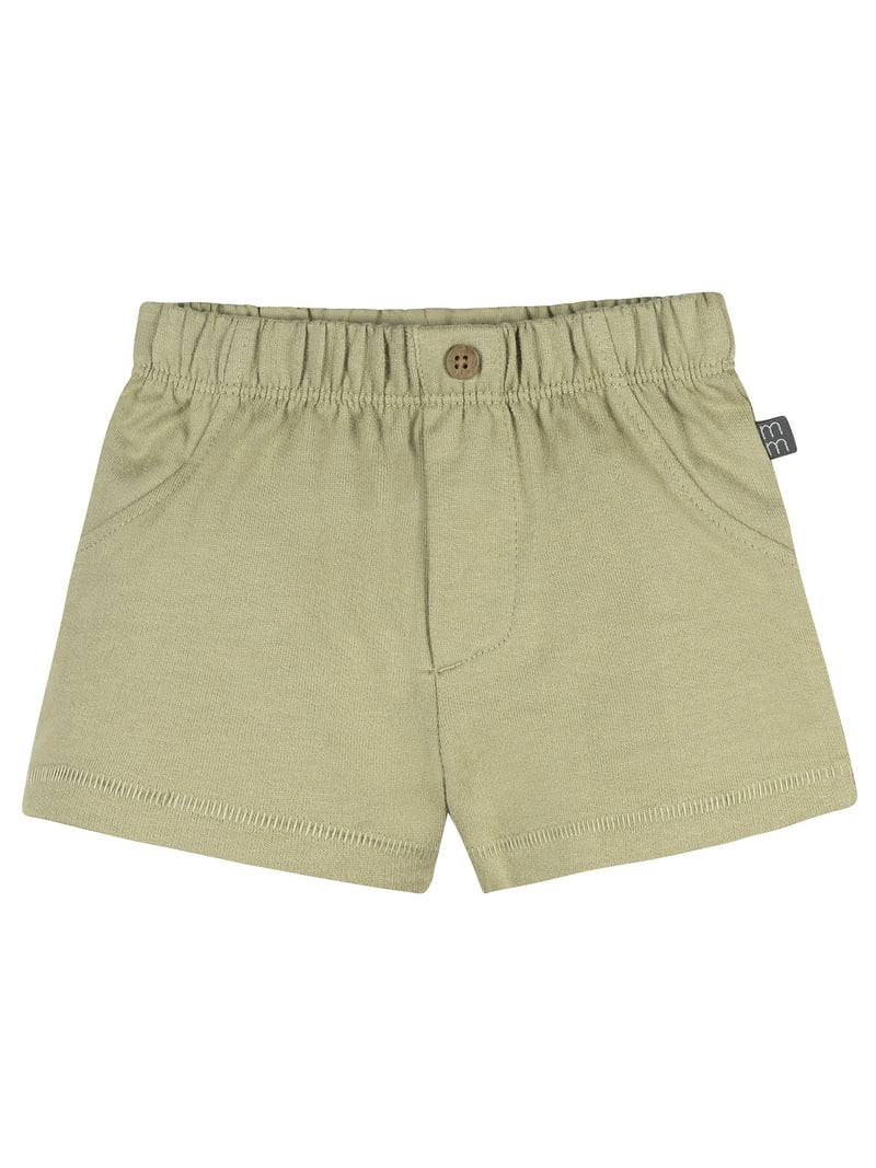 Modern Moments by Gerber Baby Boy Organic Shorts with Mock Pocket, Sizes 0/3 Months - 24 Months | Walmart (US)