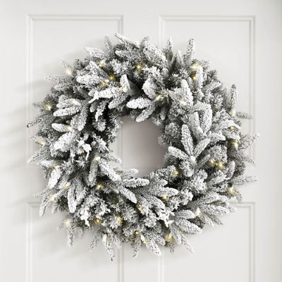 Frosted Fraser Cordless Wreath | Grandin Road | Grandin Road