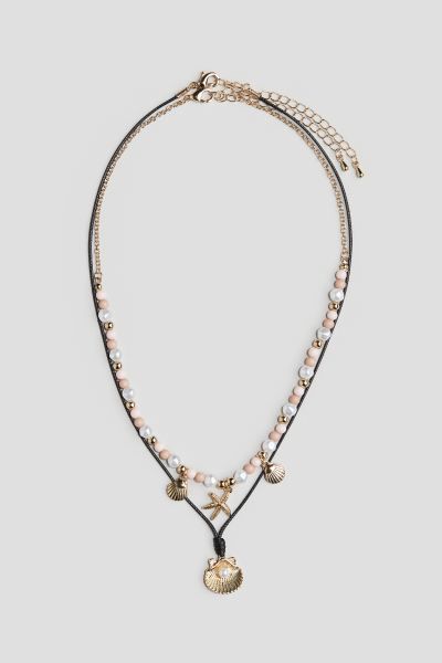 2-pack Necklaces - Black/seashell - Kids | H&M US | H&M (US + CA)