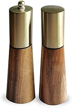 Salt and pepper grinder set, stainless steel manual pepper grinder, adjustable thickness, suitabl... | Amazon (US)
