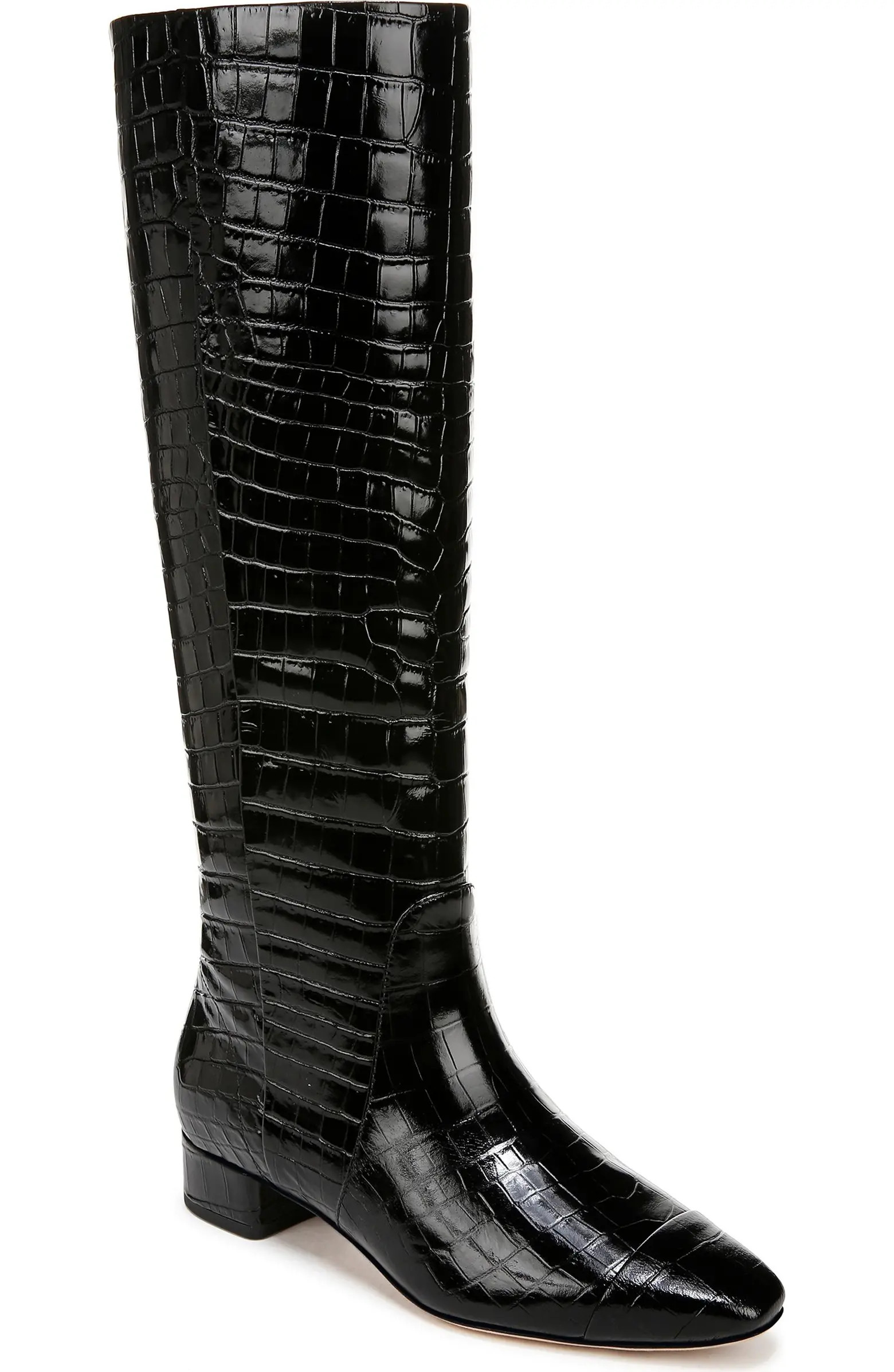 Veronica Beard Cecile Croc Embossed Knee High Boot (Women) | Nordstromrack | Nordstrom Rack