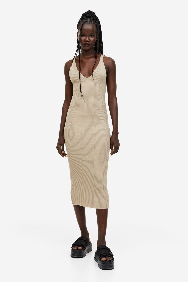 Rib-knit Bodycon Dress | H&M (US + CA)
