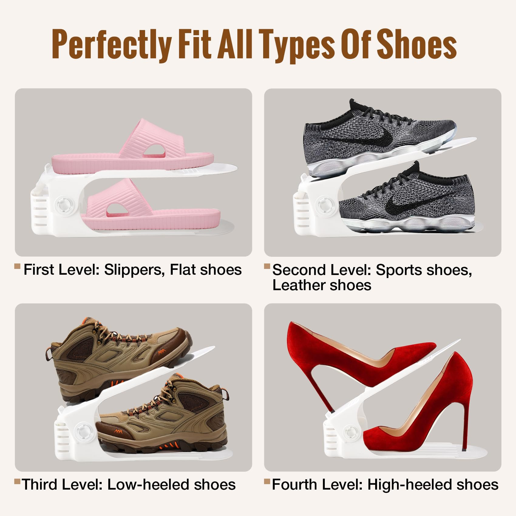 Neprock Shoes Slots Organizer for Closet, Shoe Rack Organizador De Zapatos for Closet Organizatio... | Amazon (US)