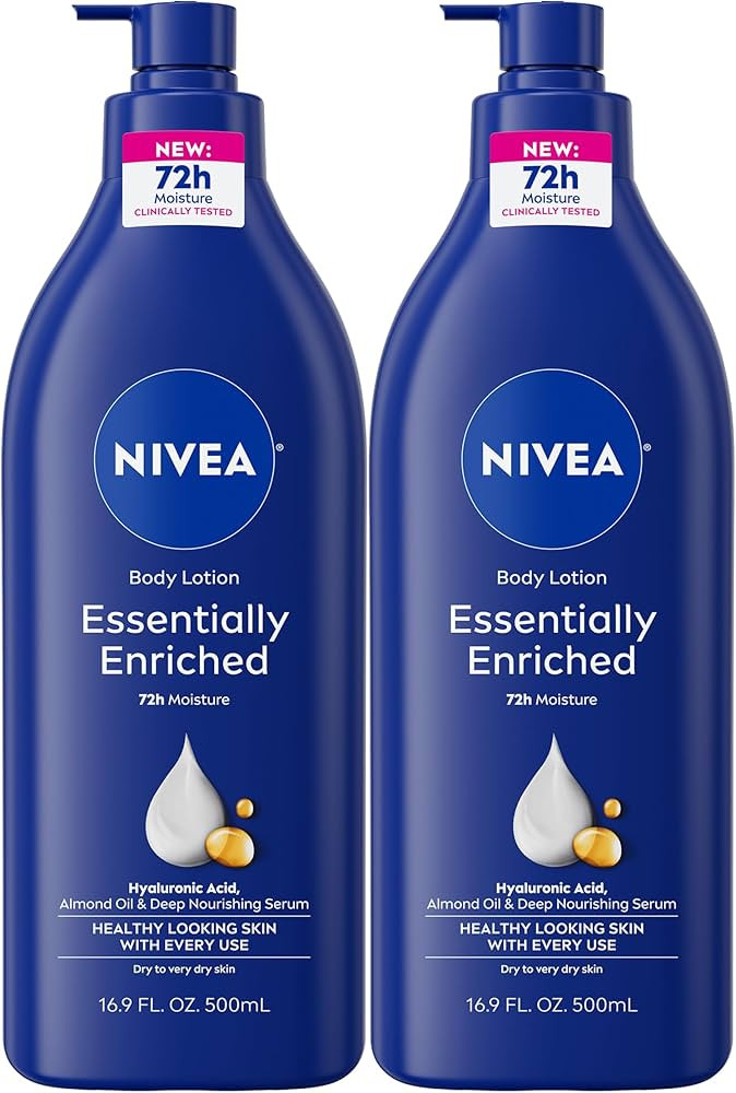 NIVEA Essentially Enriched Body Lotion for Very Dry Skin with Hyaluronic Acid, Almond Oil and Dee... | Amazon (US)