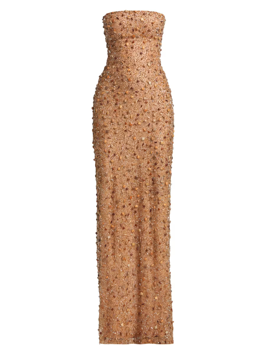 Emma Embellished Tulle Strapless Gown | Saks Fifth Avenue