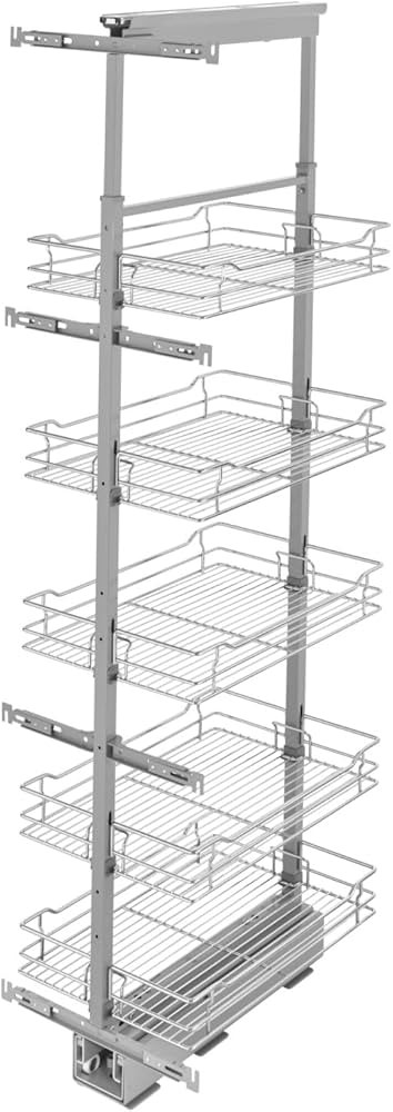 Rev-A-Shelf 5758-14-CR-1 5758-14-1 5700 Series 14 Inch by 58 Inch Tall One-Tier Pull Out Pantry C... | Amazon (US)