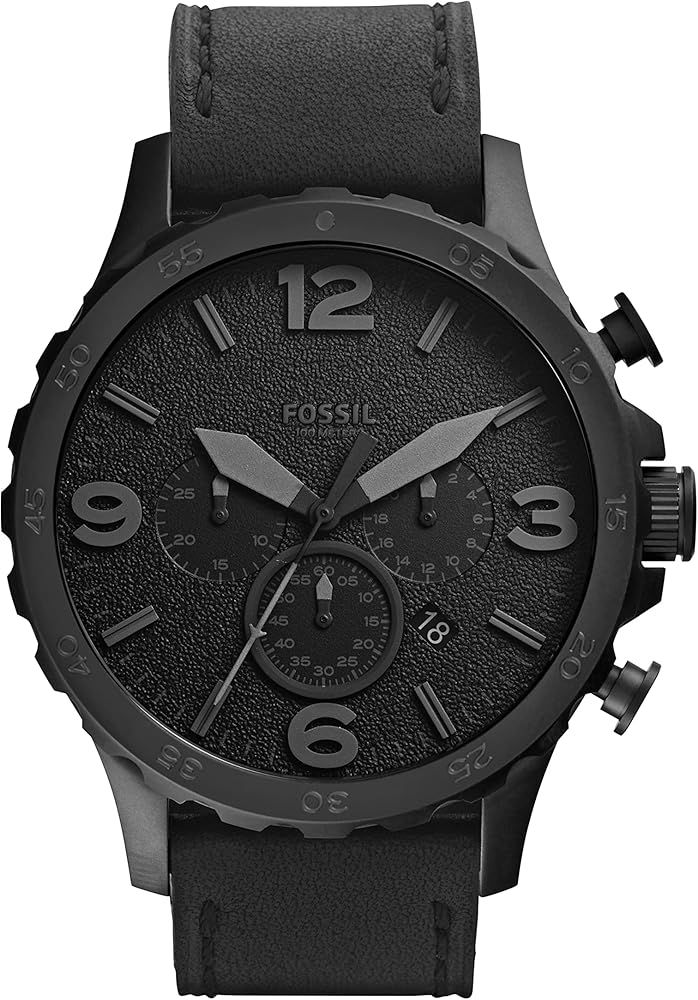 Fossil Men's Nate Stainless Steel Quartz Chronograph Watch | Amazon (US)