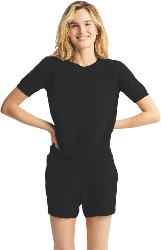 Womens Lightweight Cashmere Short Sleeve Sweater | Amazon (US)