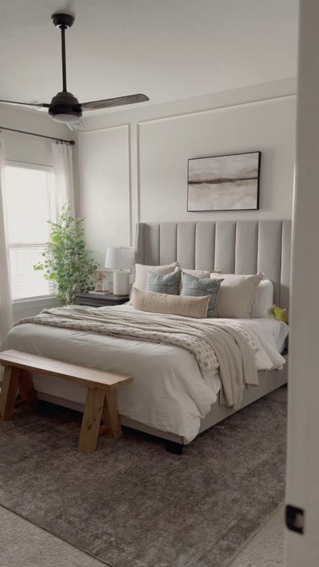 Furniture is from Living Spaces. 

Bedroom decor, neutral bedding, target bedding, layered bedding, white bedding, white comforter, throw pillows 

#LTKHome