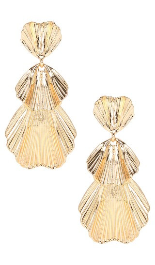 Petals Gold Earring in Gold | Revolve Clothing (Global)