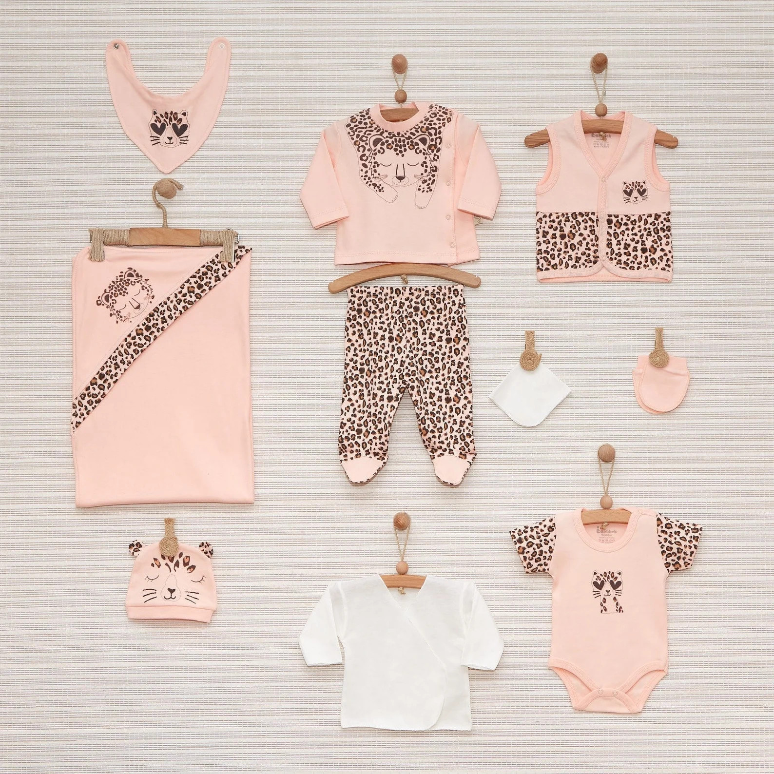 Newborn Baby Gift Pink Leopard 100% Cotton Girl Outfit Set | Etsy | Etsy (US)