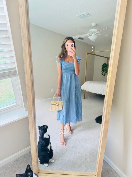 This smocked ruffle sleeve dress featured a light, durable fabric that is perfect for summer time. Shop it here💛  #dress #ootd #workwear #summer #spring #vacay #travel 

#LTKtravel #LTKworkwear #LTKfindsunder50
