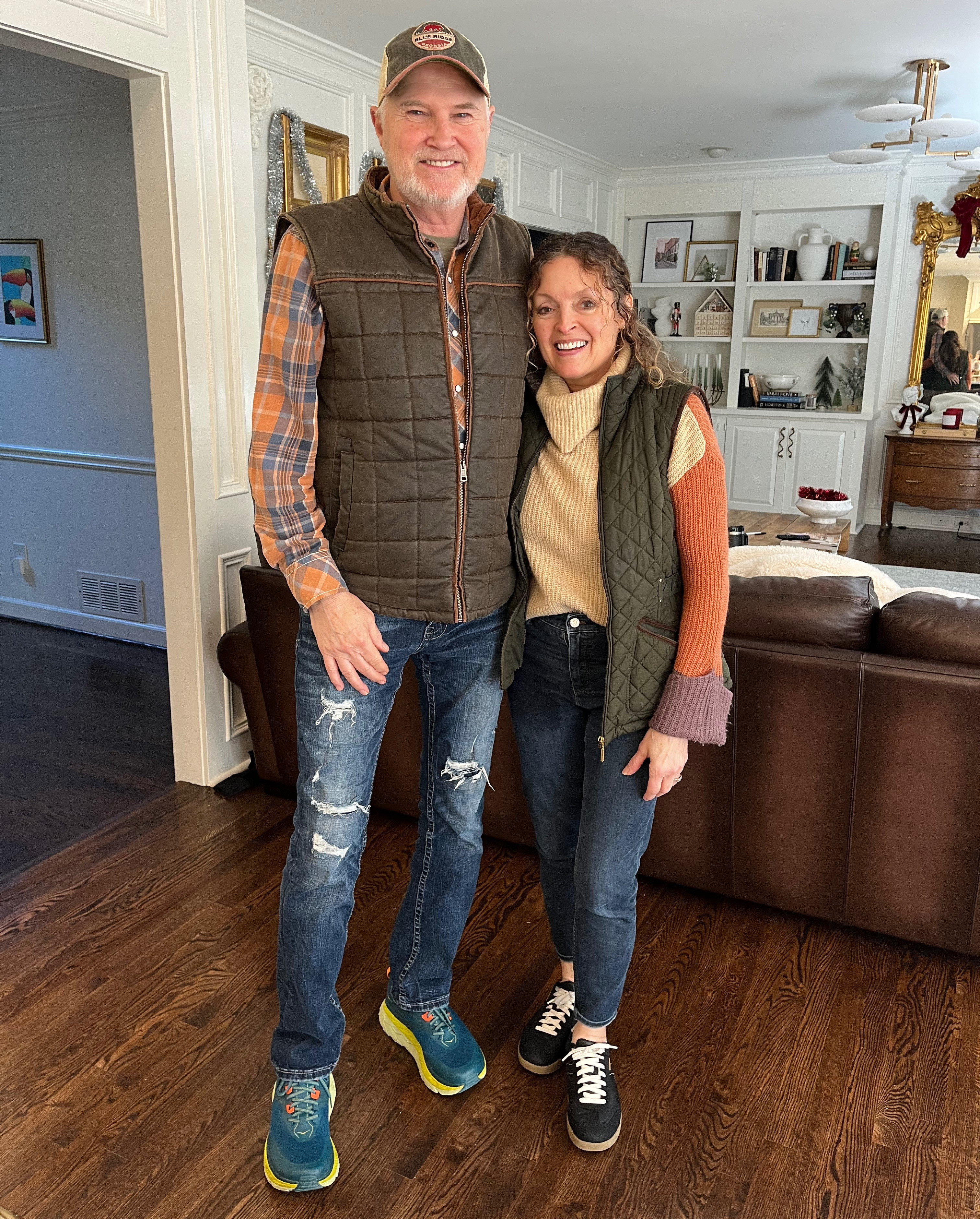 6'2" hubby & 5'2" me happen to be in an accidental  matching vibe so our daughter demanded a photo.  Shop our similar style here. 

 #LTKFindsUnder50 #LTKFamily #LTKMens