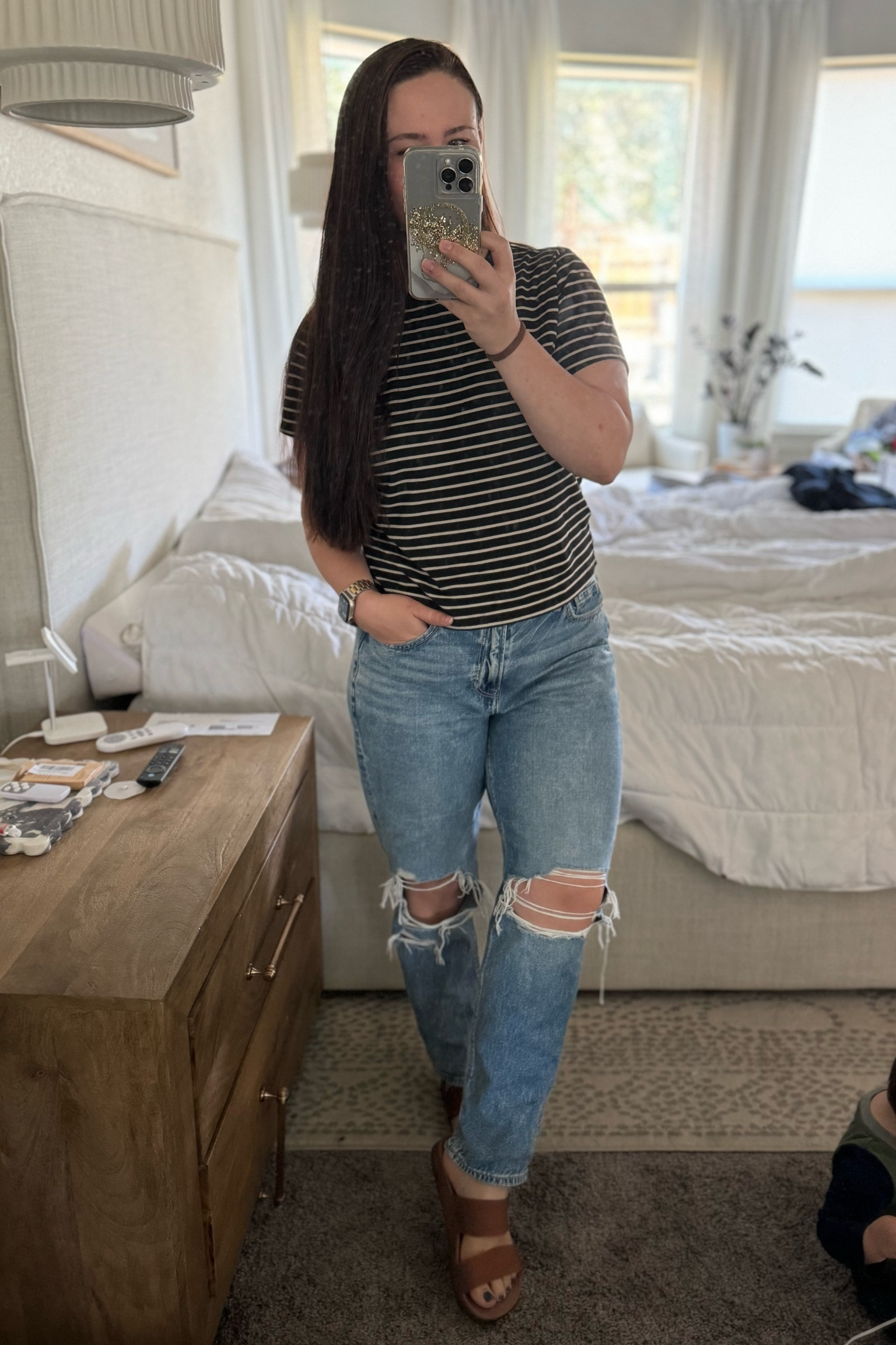 Still summer but almost fall ‘fit. Medium shirt

#LTKMidsize #LTKSeasonal #LTKFindsUnder50