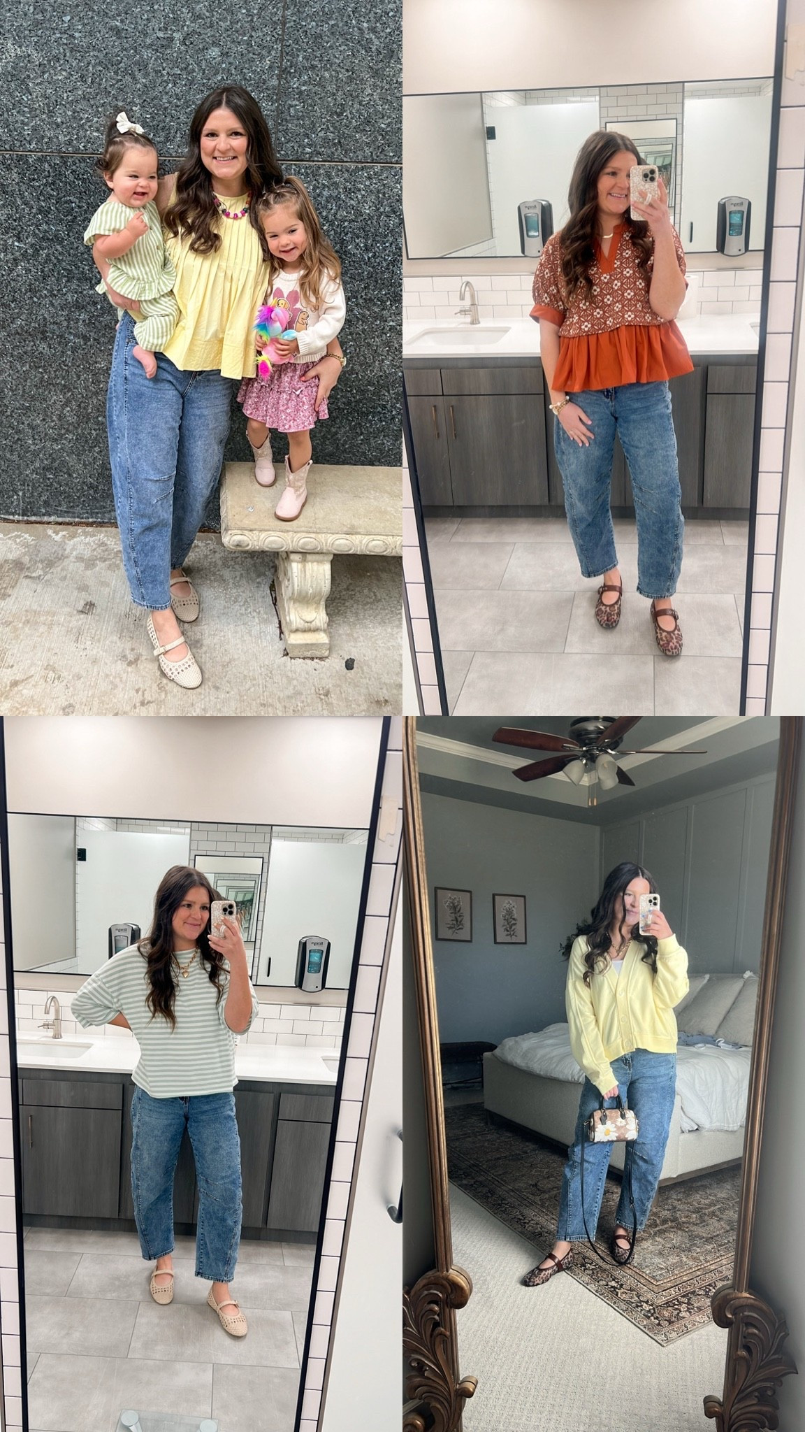 Wearing medium in everything except the yellow cardigan is a large. Medium is my true size for reference!

Mom jeans / barrel jeans / jeans outfit / barrel jeans outfit / mom outfit / yellow outfit / yellow top / spring outfit / spring jeans / spring top / summer fashion / summer outfit / summer top / work outfit / work jeans / mom work outfit / mom style / comfy outfit / comfy work outfit / comfy workwear / work shoes / brunch outfit / date night outfit / teacher outfit / sahm outfit / everyday mom outfit

#LTKootd #LTKmomlife #LTKWorkwear