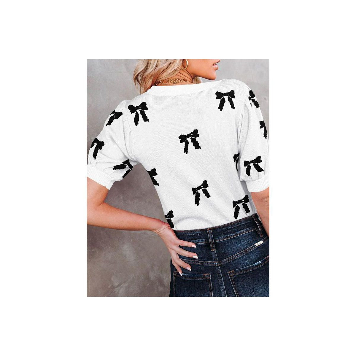 Coolmee Women's Summer Sweater Crew Neck Dressy Puff Sleeve Casual Soft Knit Pullover Tops | Target