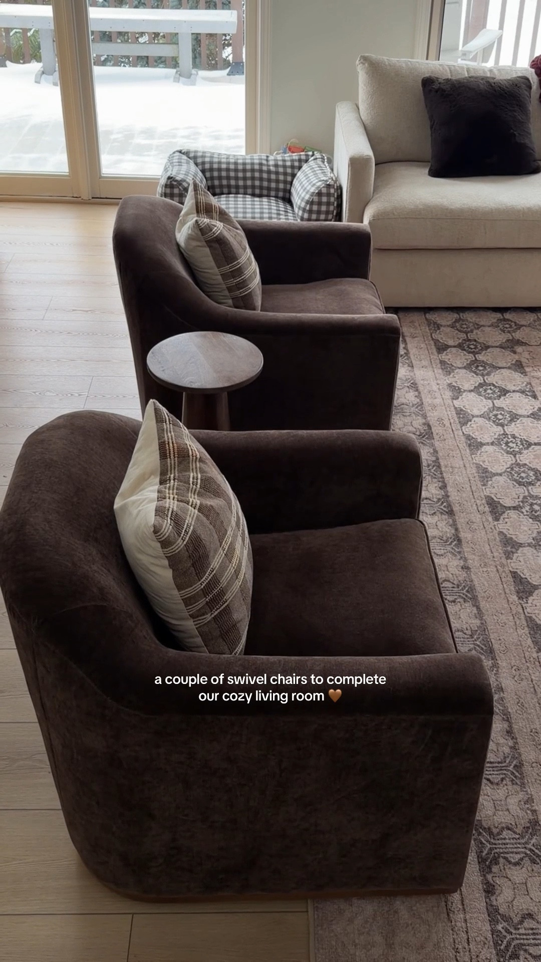 Living room swivel chairs, rug, coffee table, and couches

#LTKHome #LTKdayinmylife