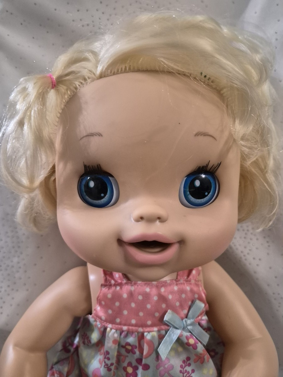 2010 My  Baby Alive Hasbro Blonde Doll Interactive Works Talks Laughs + 9 Access | eBay US