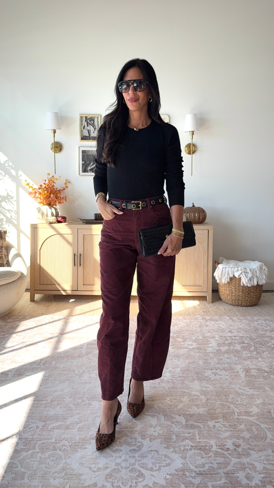 These burgundy target high rise corduroy pants are perfection for the holidays! 
Wearing a size 2 
Top- size medium 

#LTKU #LTKTall 

#LTKSeasonal #LTKFindsUnder100 #LTKFindsUnder50