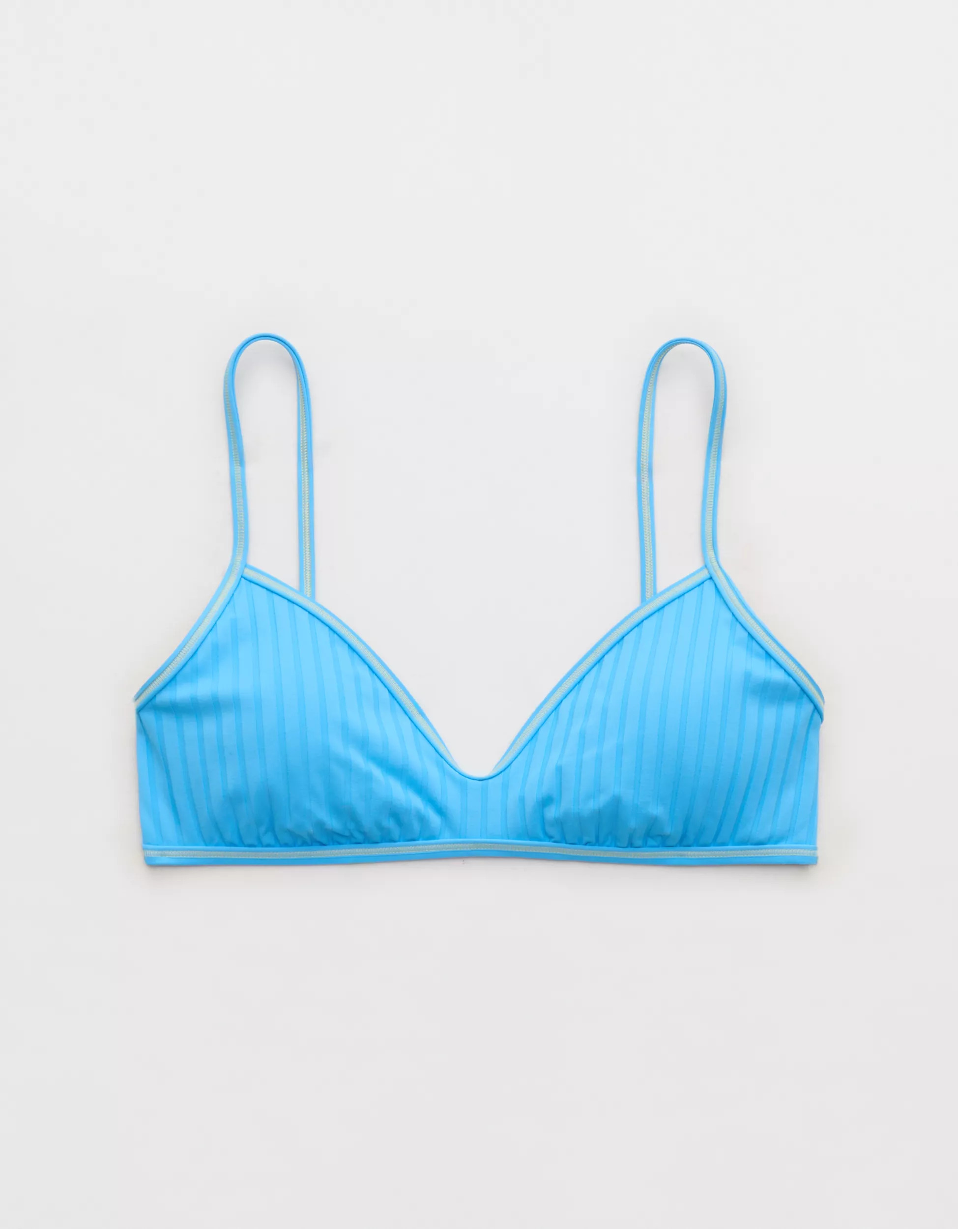 Aerie Skinny Strap Voop Ribbed Bikini Top | Aerie