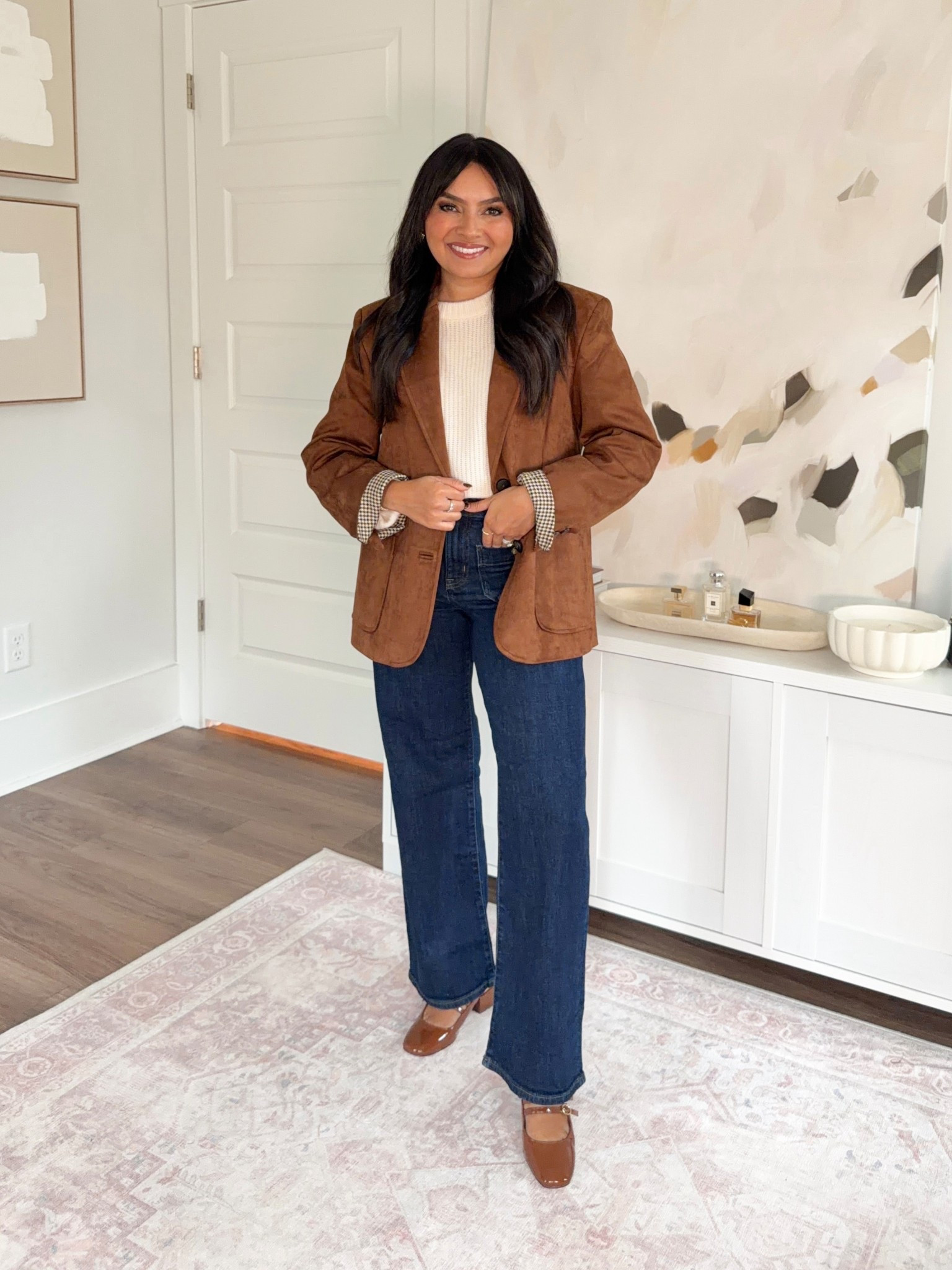 Code RACHEL15
Suede blazer size xxs TTS
Sweater size xs TTS
Jeans size 26 petite TTS 
Brown Mary Jane heels size 5 TTS 


petite fashion
petite clothing
petite style
petite outfits
petite capsule wardrobe
petite fall outfits
petite try on
petite friendly brand
Discount code
Suede blazer
Petie styling tips
What to wear this fall
petite outfit ideas
petite wardrobe staples
petite finds
fall outfit ideas
petite fall fashion
petite friendly pieces
Rachel Miranda Blog
Honeysweetpetite
Honey Sweet Petite




#LTKPetite #LTKStyleTip #LTKSeasonal