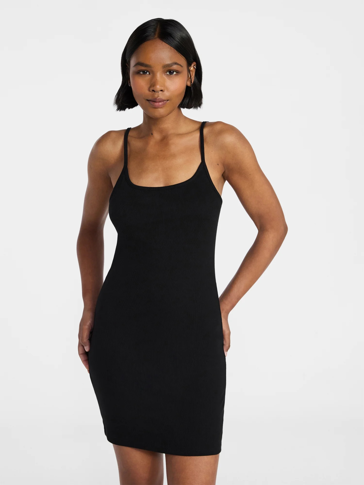 No Boundaries Ribbed Cami Mini Dress, Women's XXS-XXL | Walmart (US)
