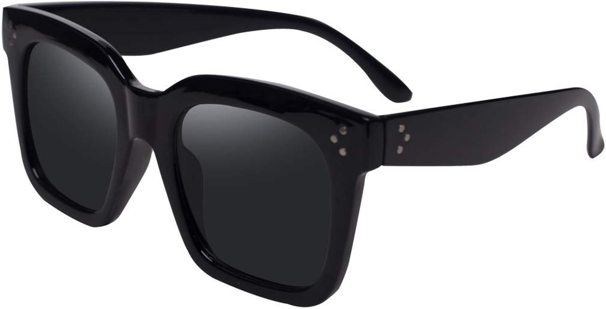 Vintage Women Oversized Sunglasses Designer Luxury Square Sun Glasses UV400 Protection Flat Lens | Amazon (US)