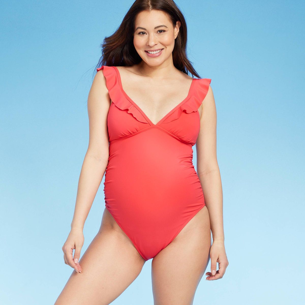 Flounce Sleeve One Piece Maternity Swimsuit - Isabel Maternity by Ingrid & Isabel™ | Target