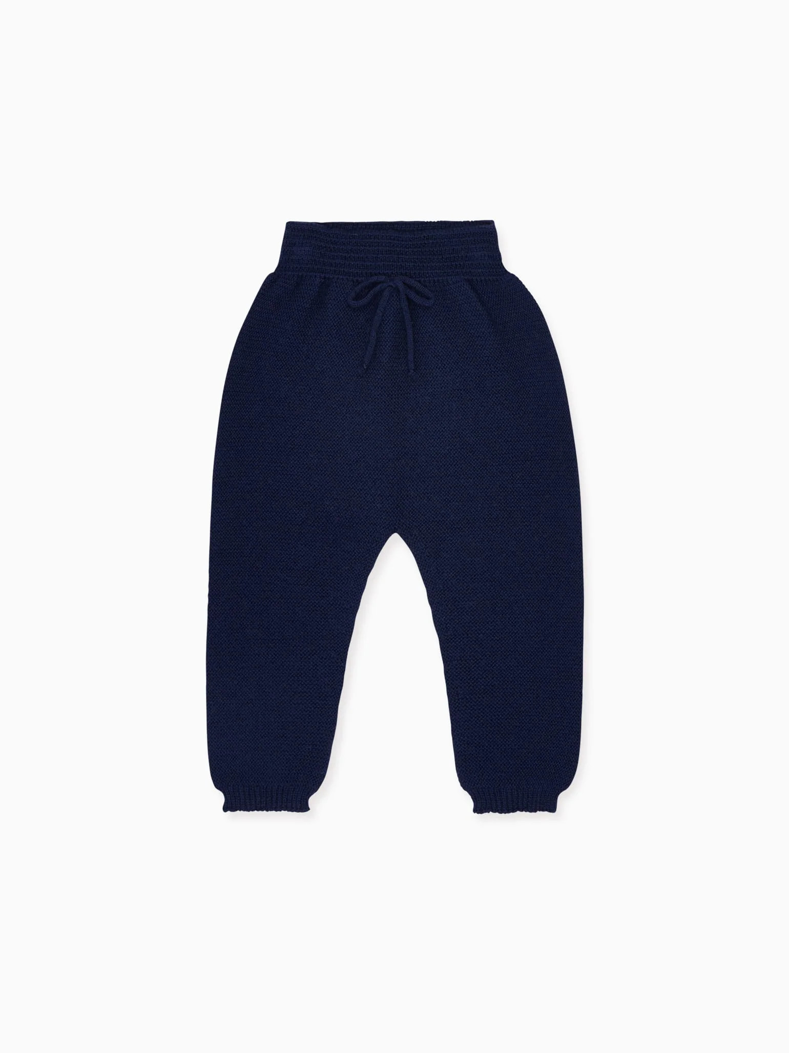 Navy Augusto Merino Baby Trousers | La Coqueta (US)