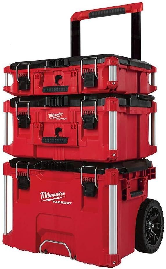 Milwaukee Packout Rolling Modular Stackable Tool Box Storage System, Red | Amazon (US)