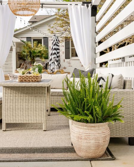 A touch of greenery always makes a difference!

#Backyard #Planter #Fern #OutdoorRug #BethHomesAndGardens #WalmartOutdoorFurniture #OutdoorFurniture

#LTKhome